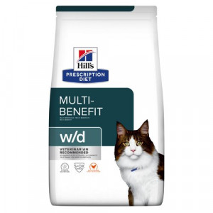 Afbeelding Hill's Prescription Diet W/D Multi-Benefit kattenvoer met kip 3 x 3 kg door Brekz.nl