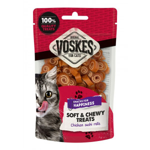 Voskes Soft & Chewy Sushi rolls kip kattensnack (60 g) 3 stuks