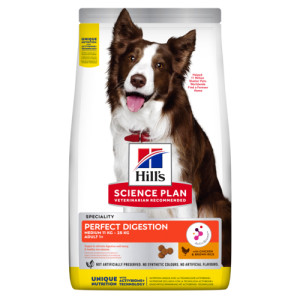 Hill&apos;s Adult Perfect Digestion Medium met kip & bruine rijst hondenvoer 14 kg