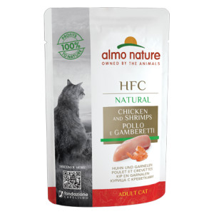 Almo Nature HFC Natural kip met garnalen natvoer kat (55 g) 12 x 55 g