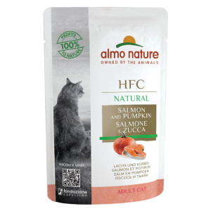 Almo Nature HFC Natural zalm met pompoen natvoer kat (55 g) 24 x 55 g