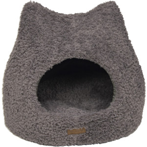 Animal Boulevard Curl Plush iglo schuilplaats kat Grijs