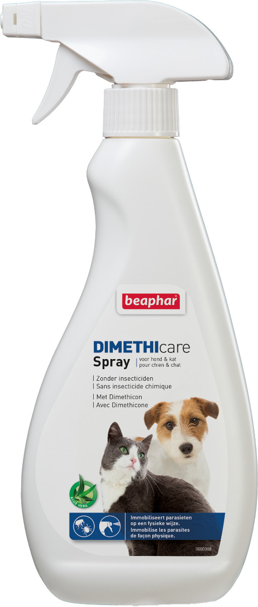 Afbeelding van 2x500 ml Anti-Vlo & Anti-Teek Hond en Kat | Dimethicare Spray Beaphar