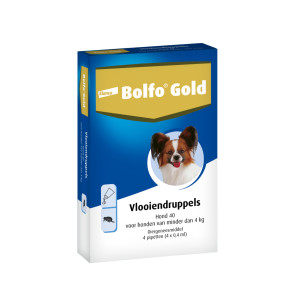 Bolfo Gold 40 hond vlooiendruppels 4 pipetten