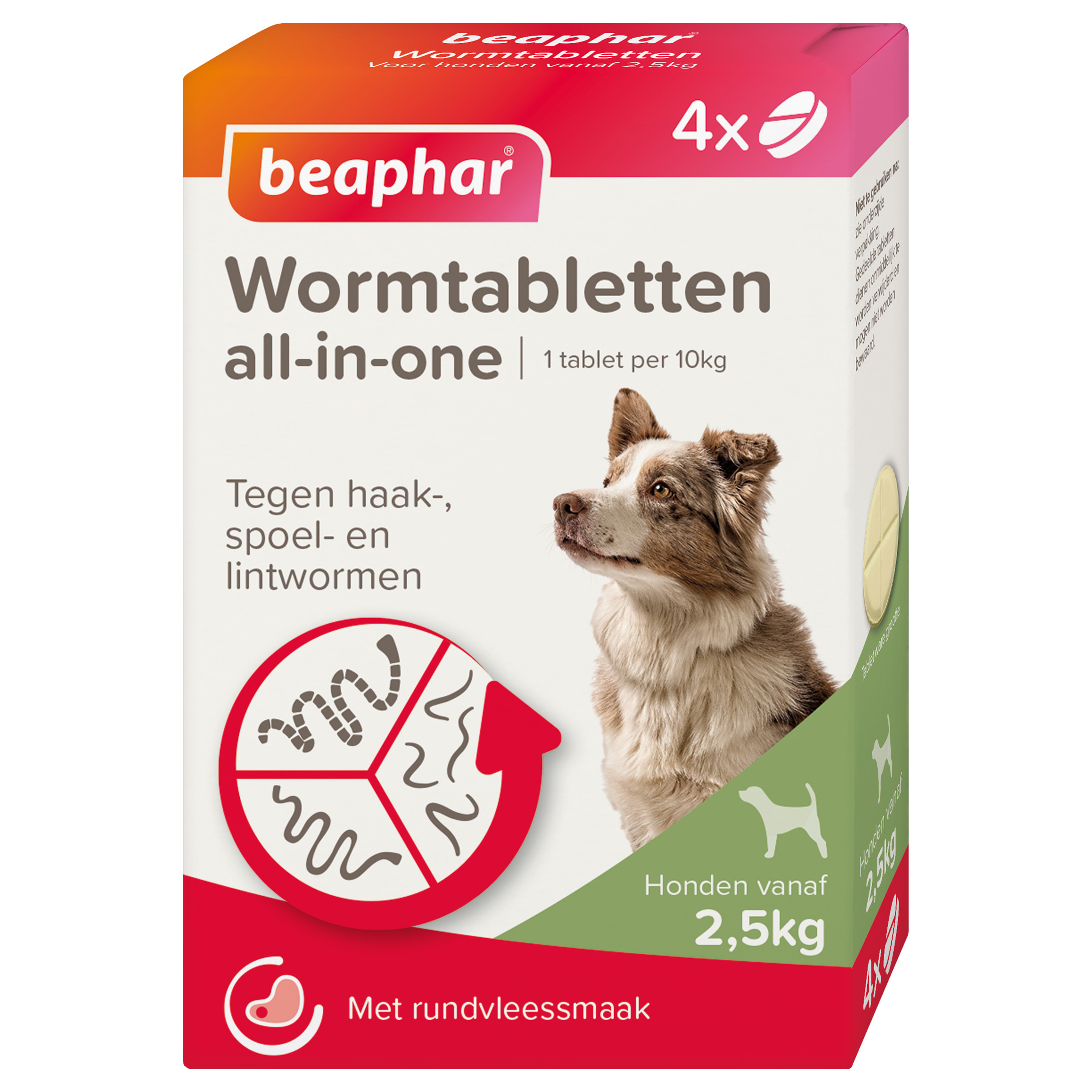 Afbeelding van 12 Tabl. Beaphar Wormmiddel all-in-one (2,5 - 40 kg) hond