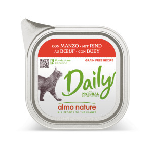 Almo Nature Daily met rund natvoer kat (100 g) 64 x 100 g