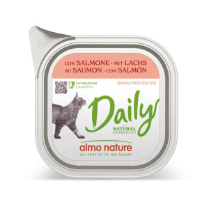 Almo Nature Daily met zalm natvoer kat (100 g) 64 x 100 g