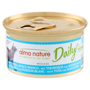 Almo Nature Daily Mousse met tonijn en witvis natvoer kat (85 g) 48 x 85 g