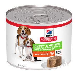 Hill&apos;s Puppy & Mother tender mousse nat hondenvoer met kip blik 24 x 200 g