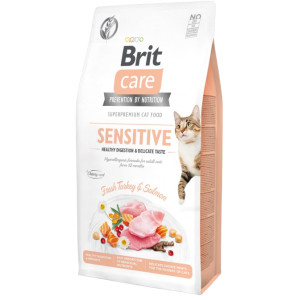 Brit Care Sensitive Healthy Digestion & Delicate Taste kattenvoer 7 kg