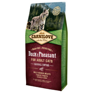 Carnilove Hairball eend met fazant kattenvoer 6 kg