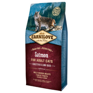 Carnilove Sensitive & Long Hair zalm kattenvoer 6 kg