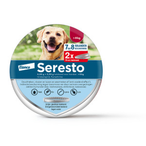 Seresto halsband grote hond (vanaf 8 kg) 2-pack 2 verpakkingen