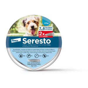 Seresto halsband kleine hond (tot 8 kg) 2-pack 1 verpakking afbeelding