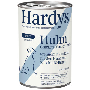 Hardys Sensitiv kip met courgette en peer natvoer hond 24 x 800 g