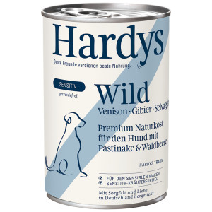 Hardys Sensitiv hert met pastinaak en bessen natvoer hond 12 x 400 g