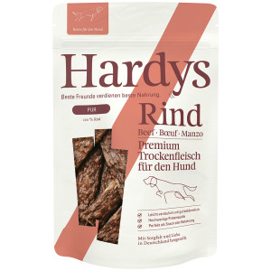 Hardys Pure dry meat strips rund hondensnack 4 x 100 g