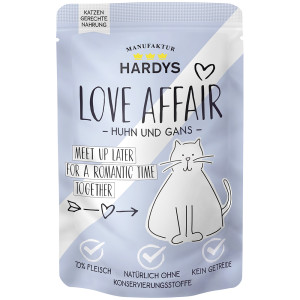 Hardys Love Affair kip en gans natvoer kat (zakjes) 48 x 100 g