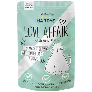 Hardys Love Affair kalf en kalkoen natvoer kat (zakjes) 24 x 100 g