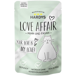 Hardys Love Affair kip met fazant natvoer kat (zakjes) 48 x 100 g