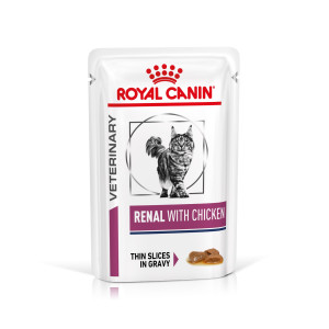 Royal Canin Veterinary Renal met kip natvoer kat 8 dozen (96 x 85 g)