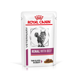 Royal Canin Veterinary Renal met rund natvoer kat 4 dozen (48 x 85 g)