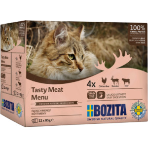 Bozita vlees in gelei multipack natvoer kat 1 tray (12 x 85 g)