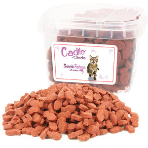 Cadilo Cat Snacks Fishies kattensnoepjes met zalm 140 gram 2 verpakkingen