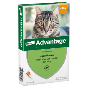 Advantage Nr. 40, Vlooienmiddel (tot 4kg) kat 2 verpakkingen