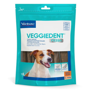 Virbac VeggieDent kauwstrips hond S 5-10 kg (15 st.) 3 verpakkingen