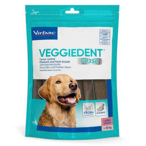 Virbac Veggiedent kauwstrips hond L 30+ kg (15 st.) 3 verpakkingen