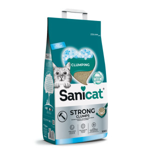 Sanicat Strong Clumps Baby Powder kattenbakvulling 2 x 10 kg