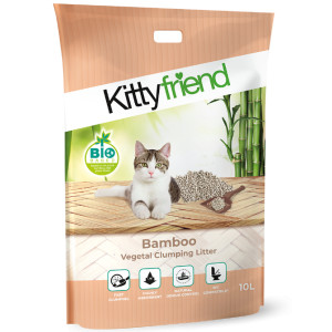 Kitty Friend Bamboo plantaardige kattenbakvulling 2 x 10 liter