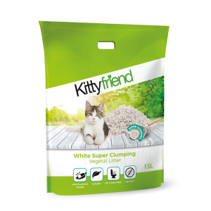 Kitty Friend White Super Clumping kattenbakvulling 2 x 15 liter