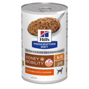 Hill&apos;s Prescription Diet K/D + Mobility nat hondenvoer met kipsmaak blik 2 trays (24 x 370 g)