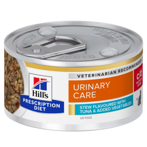 Hill&apos;s Prescription Diet C/D Multicare Stress Urinary Care stoofpotje voor kat met tonijnsmaak & groenten blik 4 trays (96 x 82 g)