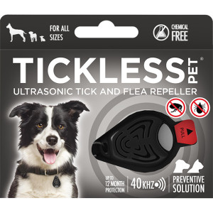 TickLess vlooien- en teken preventie voor honden en katten Zwart afbeelding